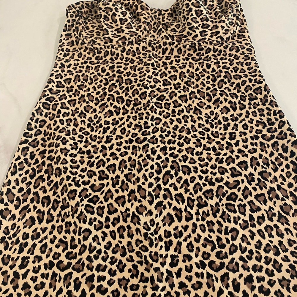 Edgy Bodycon lingerie inspired Leopard Print Dress retro old Hollywood club wear
